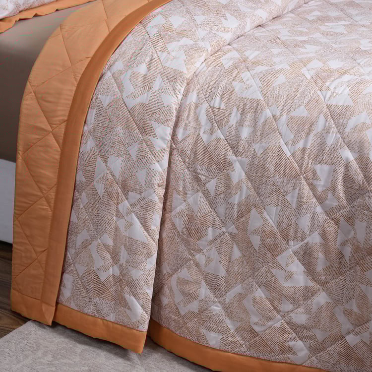 MASPAR Eclectic Geo Cotton 8Pcs Geometric Print Double Bed-In-A-Bag Set