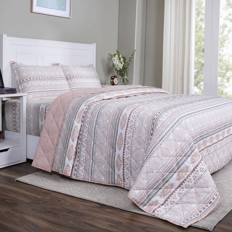 MASPAR Sensory Bloom Cotton Ethnic Print Double Quilt
