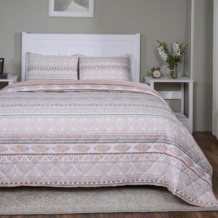MASPAR Sensory Bloom Cotton Ethnic Print Double Quilt