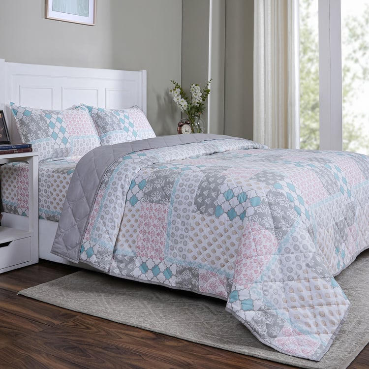 MASPAR Sensory Bloom Cotton Ethnic Print Double Quilt