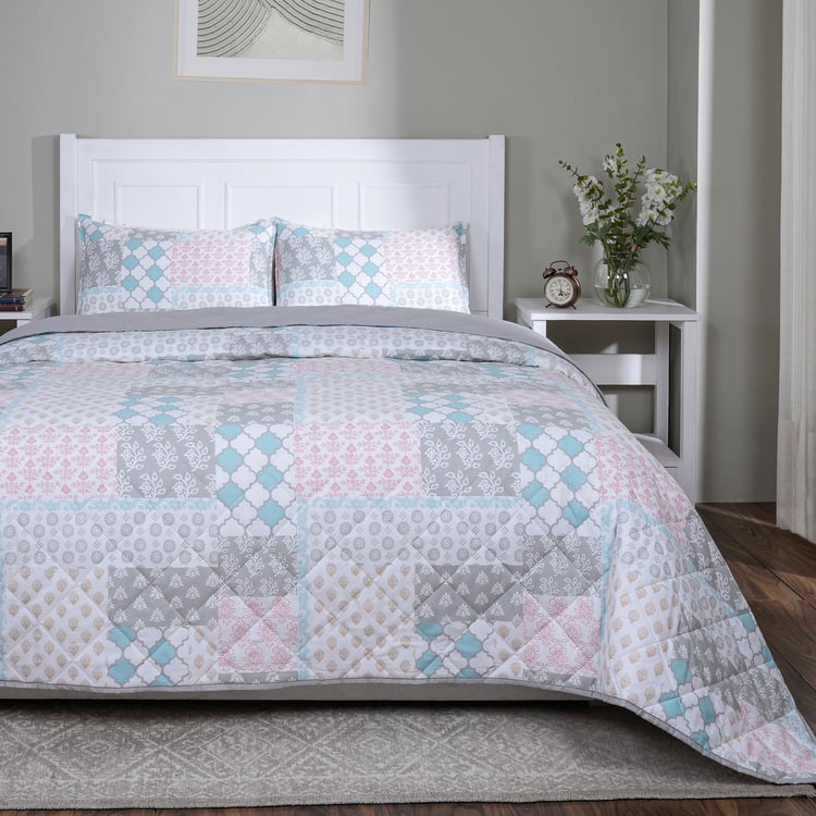 MASPAR Sensory Bloom Cotton Ethnic Print Double Quilt