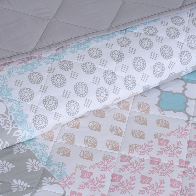 MASPAR Sensory Bloom Cotton Ethnic Print Double Quilt