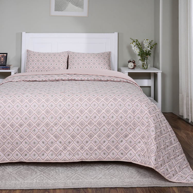 MASPAR Sensory Bloom Cotton Geometric Print Double Quilt