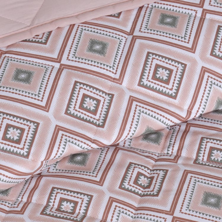 MASPAR Sensory Bloom Cotton Geometric Print Double Quilt