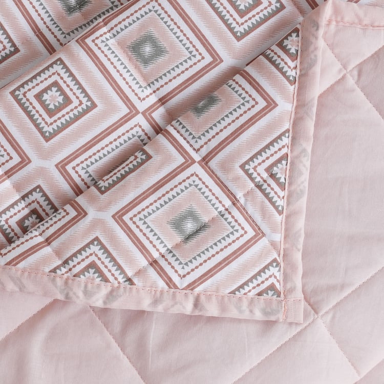 MASPAR Sensory Bloom Cotton Geometric Print Double Quilt