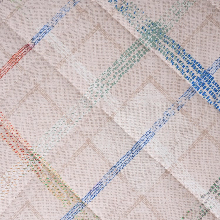 MASPAR Eclectic Geo Cotton Checked Single Quilt