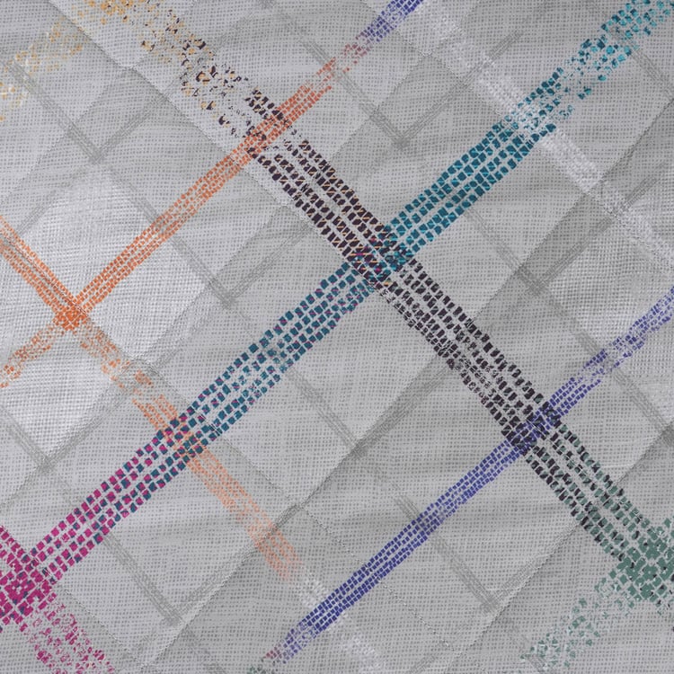 MASPAR Eclectic Geo Cotton Checked Single Quilt