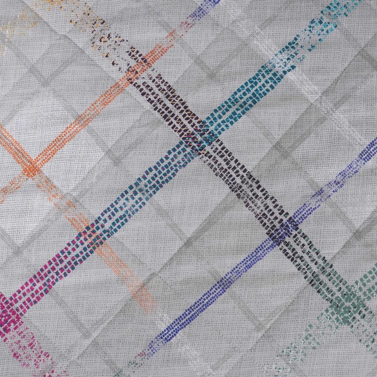 MASPAR Eclectic Geo Cotton Checked Double Quilt