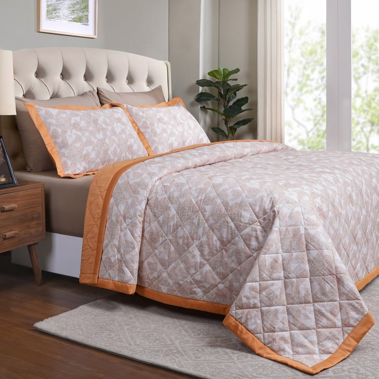 MASPAR Eclectic Geo Cotton Geometric Print Double Quilt