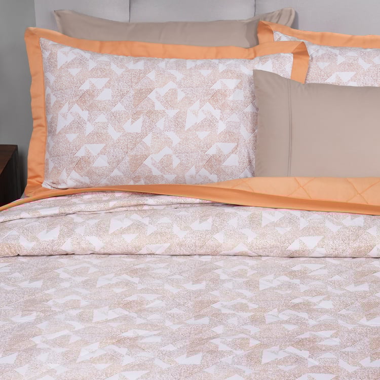 MASPAR Eclectic Geo Cotton Geometric Print Double Quilt