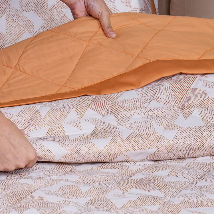 MASPAR Eclectic Geo Cotton Geometric Print Double Quilt