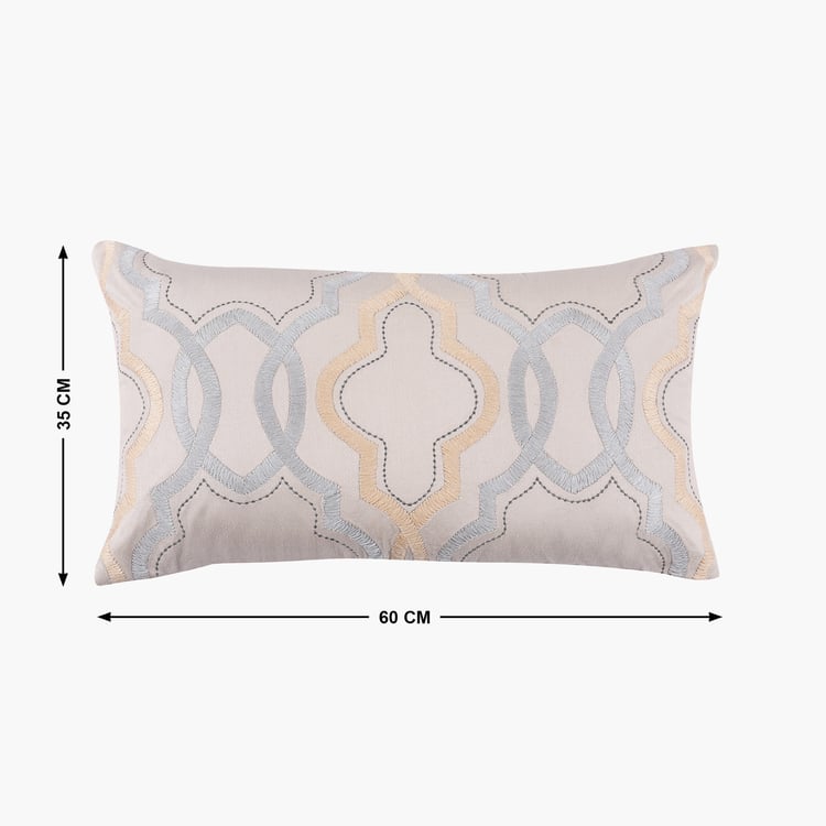 MASPAR Classical Ornate Embroidered Cushion Cover - 60x35cm