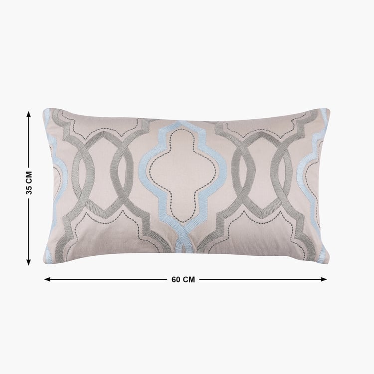MASPAR Classical Ornate Embroidered Cushion Cover - 60x35cm