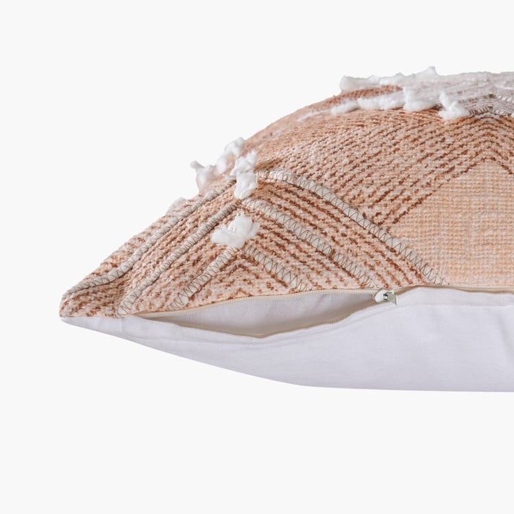 MASPAR Eclectic Geo Cotton Embroidered Cushion Cover - 45x45cm