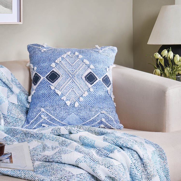 MASPAR Eclectic Geo Embroidered Cushion Cover - 45x45cm