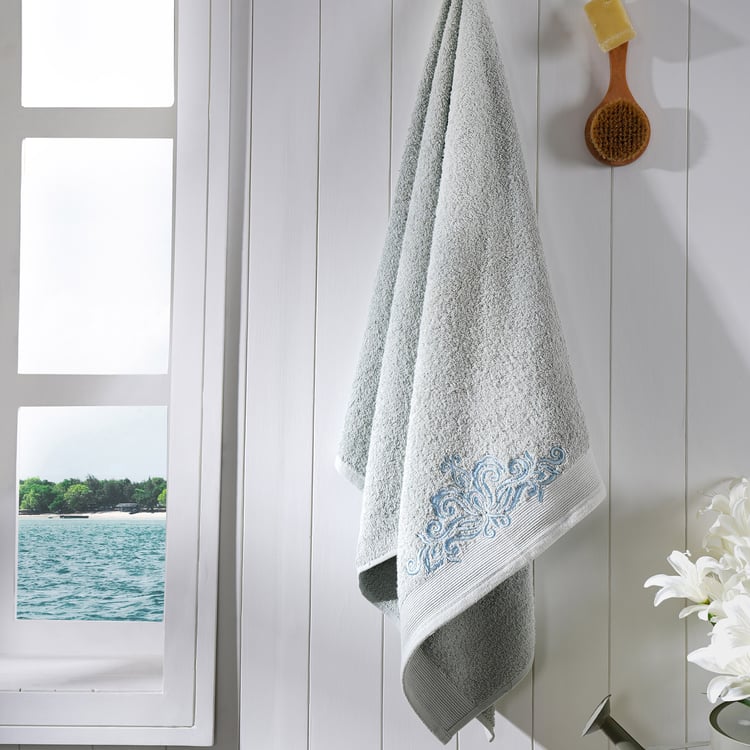 MASPAR Classical Ornate Cotton Embroidered Bath Towel - 140x70cm