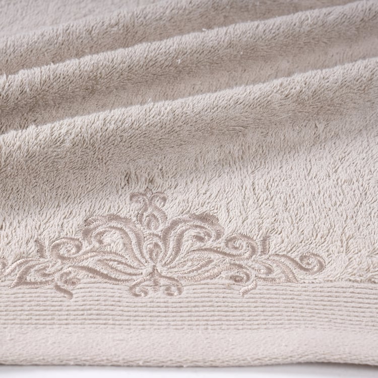 MASPAR Set of 6 Cotton Embroidered Bath, Hand and Face Towels