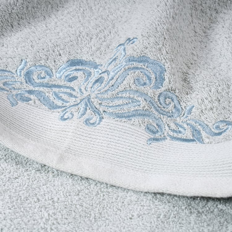 MASPAR Classical Ornate Set of 2 Cotton Embroidered Hand Towels - 70x40cm
