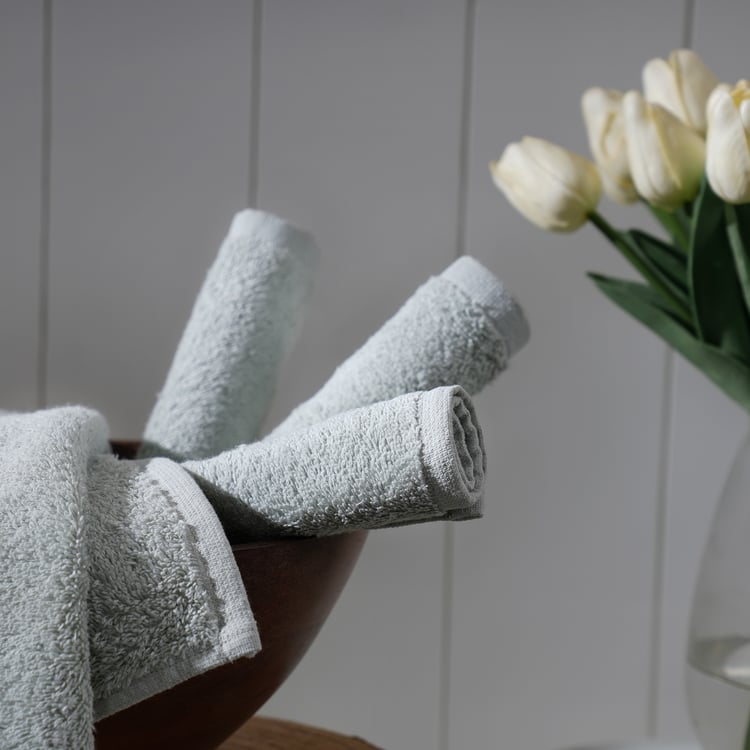 MASPAR Classical Ornate Set of 4 Cotton Face Towels - 30x30cm