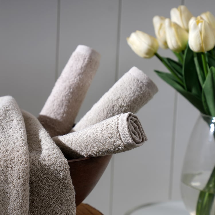 MASPAR Classical Ornate Set of 4 Cotton Face Towels - 30x30cm