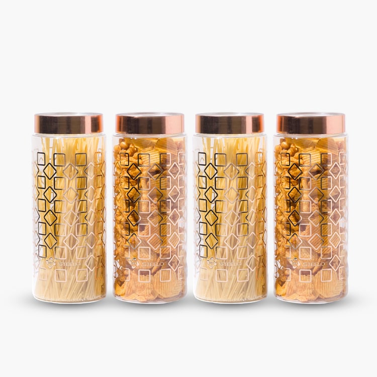 STEELO Homely Set of 4 Polypropylene Storage Containers - 1.5L