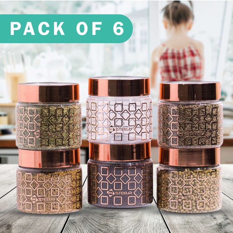 STEELO Homely Set of 6 PET Storage Containers - 200ml