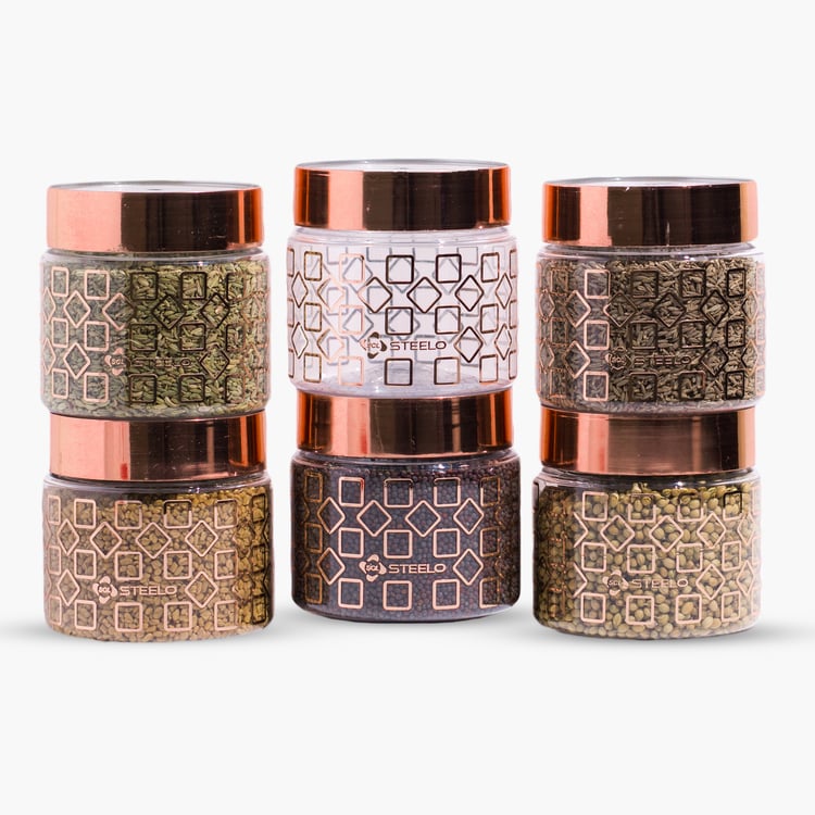 STEELO Homely Set of 6 PET Storage Containers - 200ml