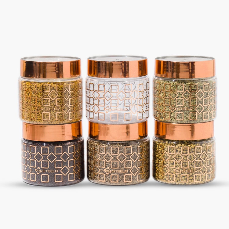 STEELO Homely Set of 6 PET Storage Containers - 350ml