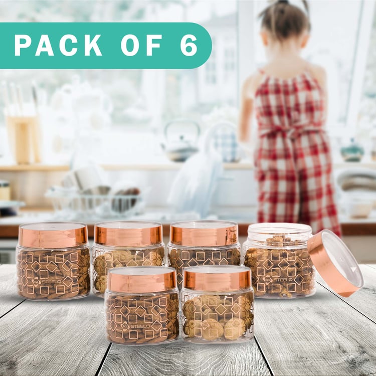 STEELO Homely Set of 6 PET Storage Containers - 500ml