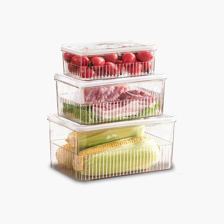 STEELO So Fresh Set of 3 PET Fridge Containers