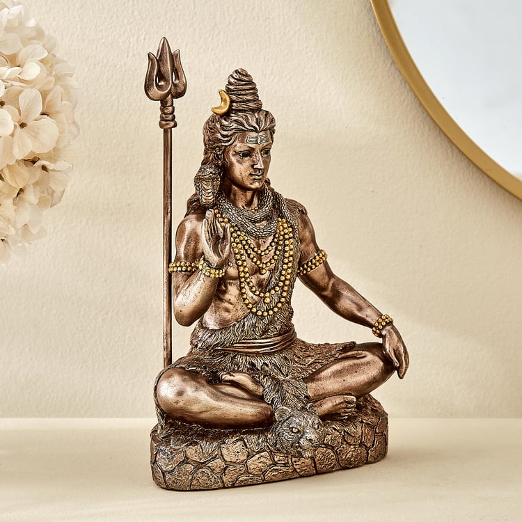 Haven Aura Polyresin Sitting Shiva Figurine