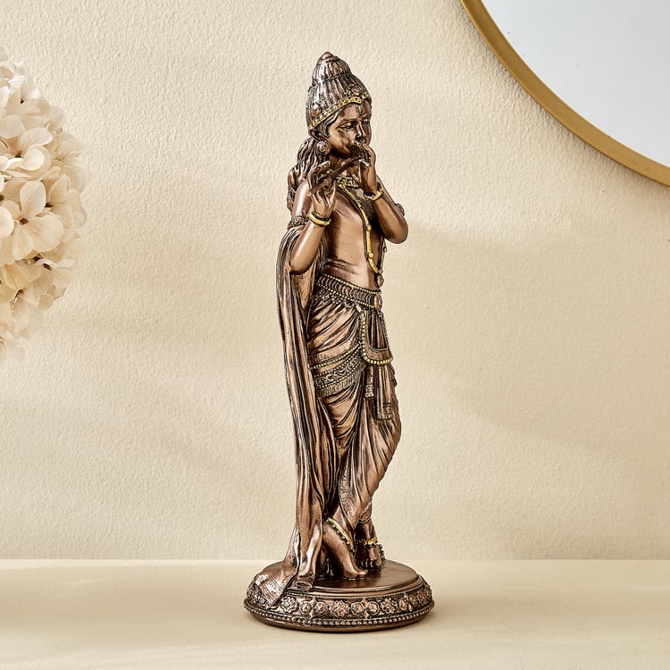 Haven Aura Polyresin Krishna with Flute Figurine