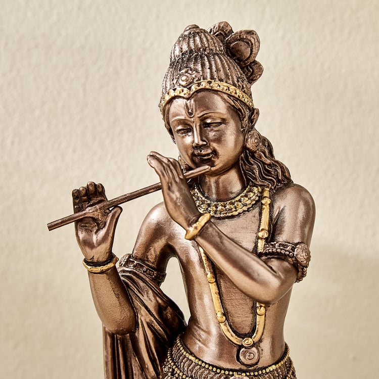 Haven Aura Polyresin Krishna with Flute Figurine