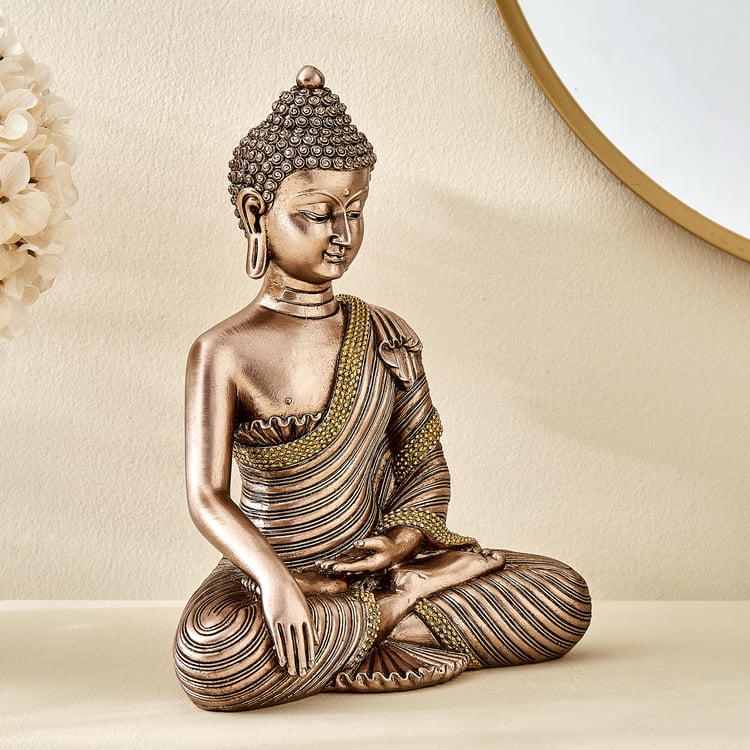 Haven Aura Polyresin Sitting Buddha Figurine