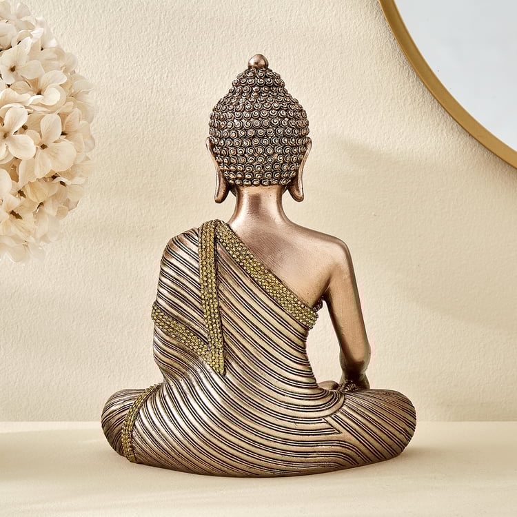 Haven Aura Polyresin Sitting Buddha Figurine