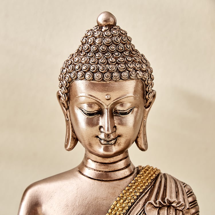 Haven Aura Polyresin Sitting Buddha Figurine