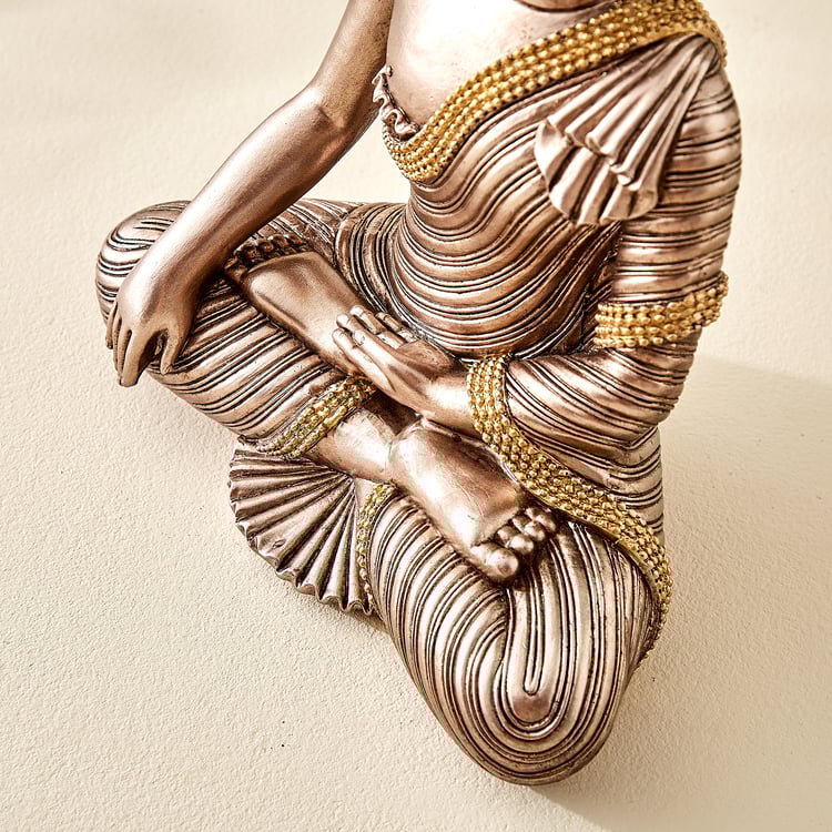 Haven Aura Polyresin Sitting Buddha Figurine