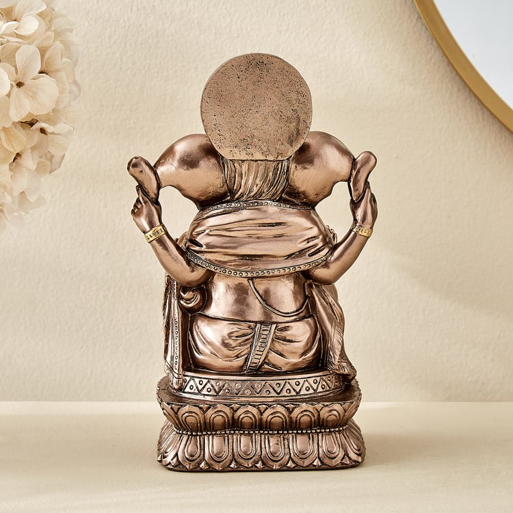 Haven Aura Polyresin Sitting Ganesha Figurine
