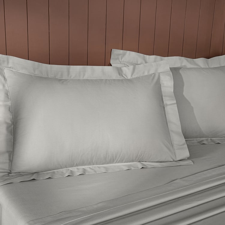 MASPAR Cotton 200TC Jacquard 3Pcs Super King Bedsheet Set