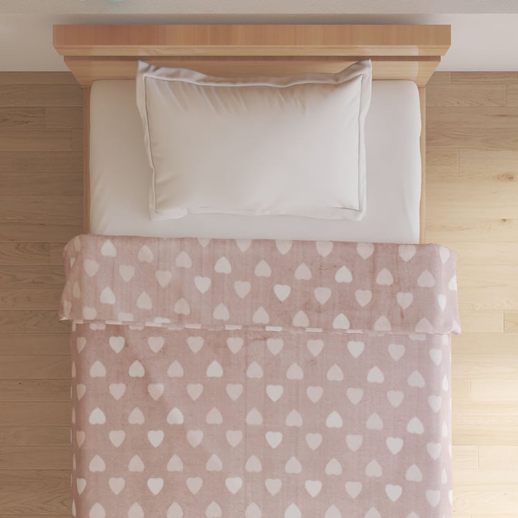 Slate Kids Heart Printed Single Blanket