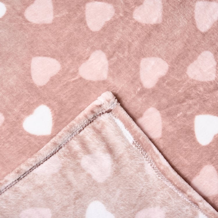 Slate Kids Heart Printed Single Blanket