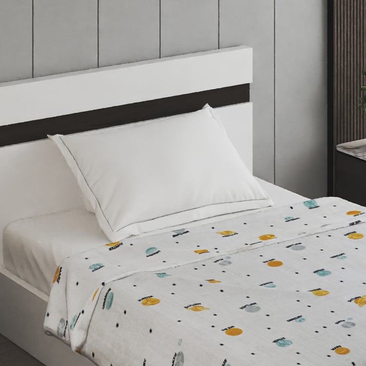 Slate Kids Space Print Single Blanket