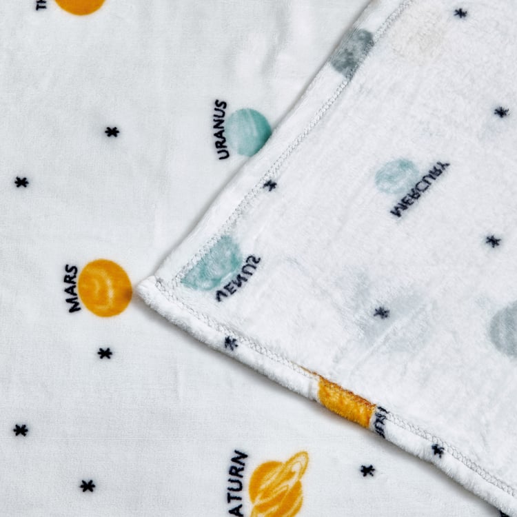 Slate Kids Space Print Single Blanket