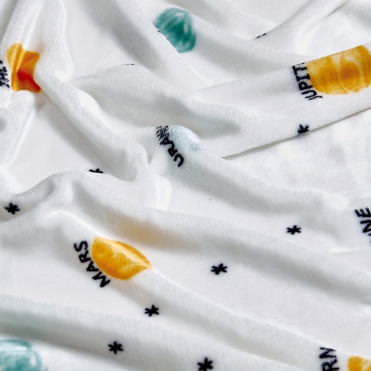 Slate Kids Space Print Single Blanket