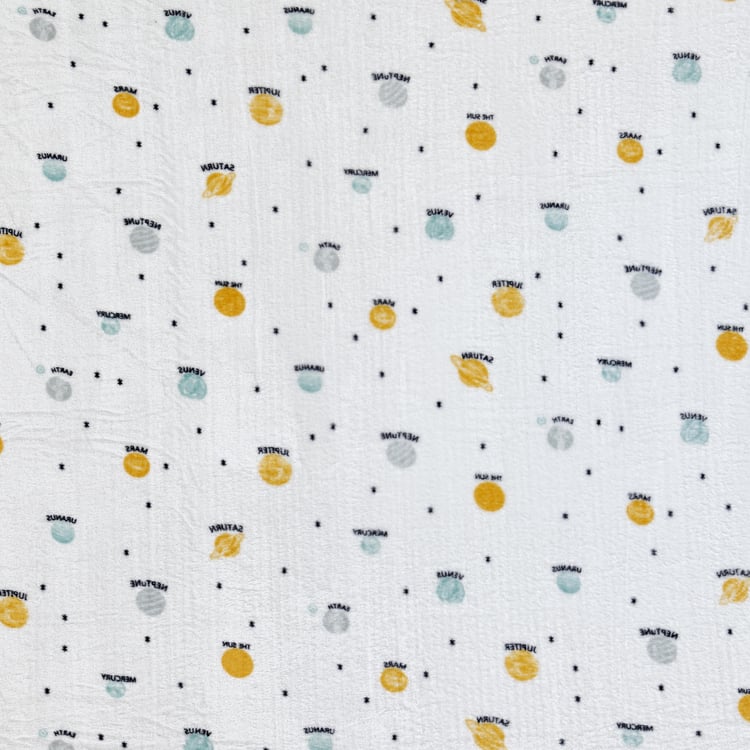 Slate Kids Space Print Single Blanket