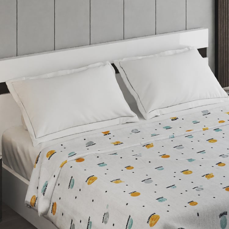 Slate Kids Space Printed Double Blanket