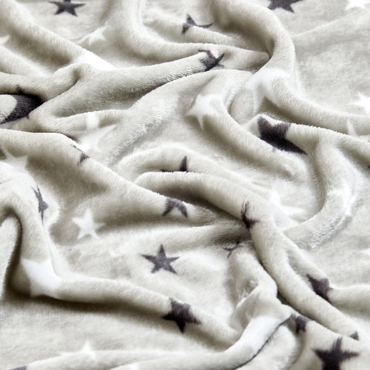 Slate Kids Star Printed Single Blanket