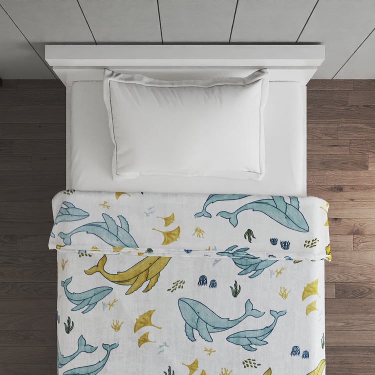 Slate Kids Underwater Printed Single Blanket