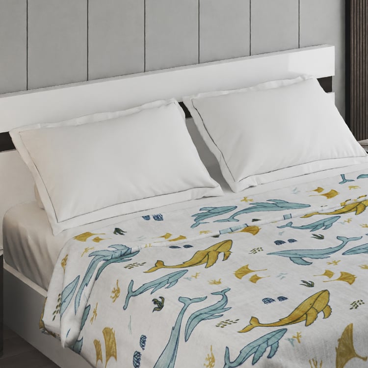 Slate Kids Underwater Print Double Blanket