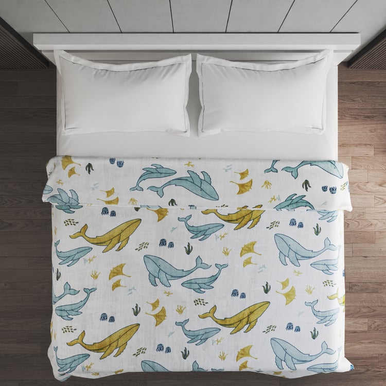 Slate Kids Underwater Print Double Blanket